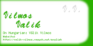 vilmos valik business card